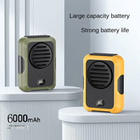 6000mAh Kinscoter Hanging Neck/Waist Fan USB Mini Portable Rechargeable Fan For Outdoor Camping Hiking Climbing Running Sports