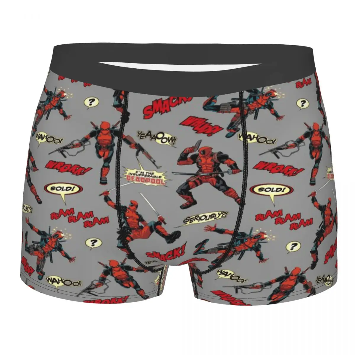 

Мужские боксерские шорты с 3D-принтом Deadpool, дышащие трусы-брифы