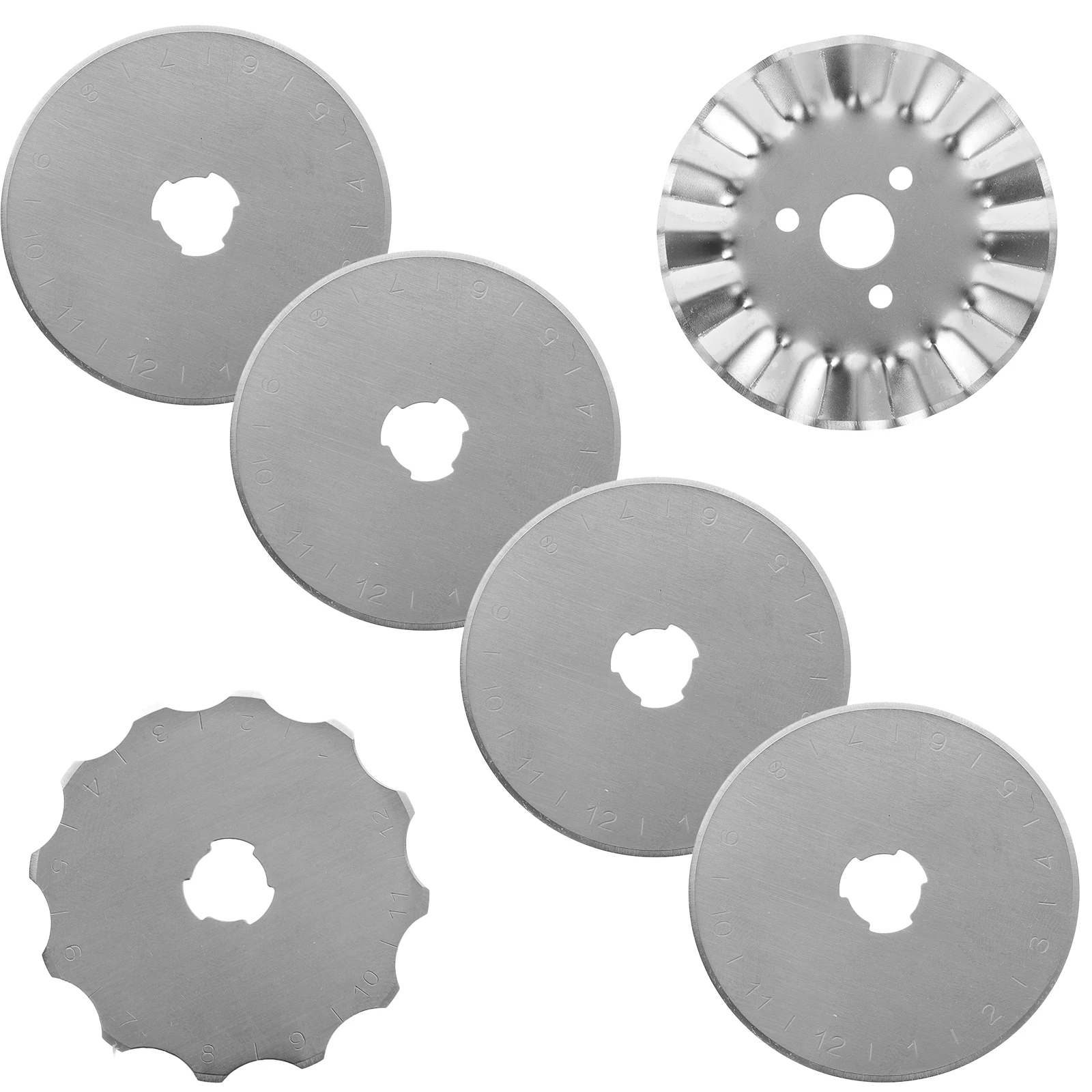 

6pcs Rotary Cutter Blades Replacement Rotary Cutters Accessories For Fabric Paper Trimmer Refill Rolling Blades Craft