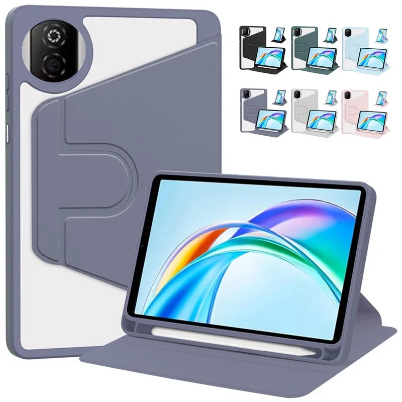 

For Huawei Honor Pad X7 8.7 inch 2025 Case Rotation Cover Acrylic Back With Pencil Holder Funda JMS-W09/JMS-L09 8.7"Tablet shell