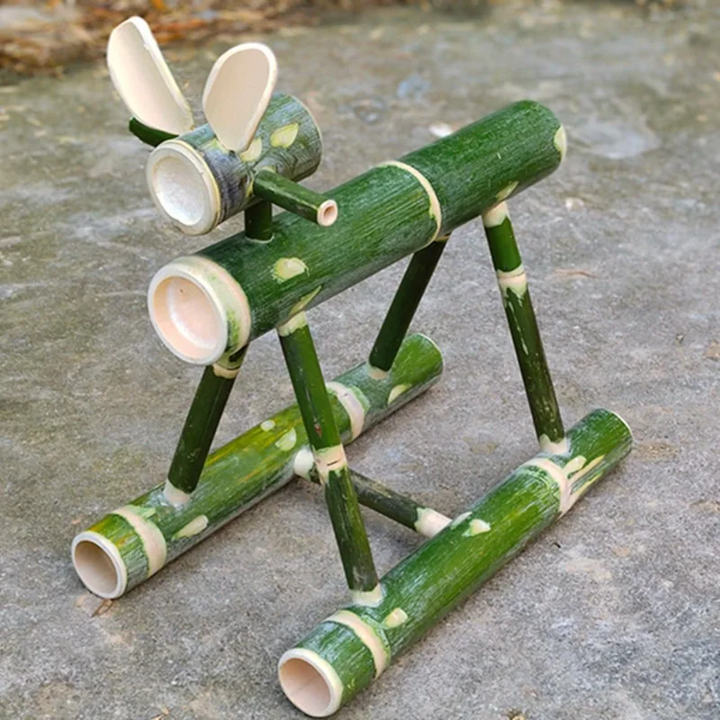 

Bamboo tube rocking horse toy single bamboo horse Trojan play teaching aids kindergarten children's outdoor game equipment