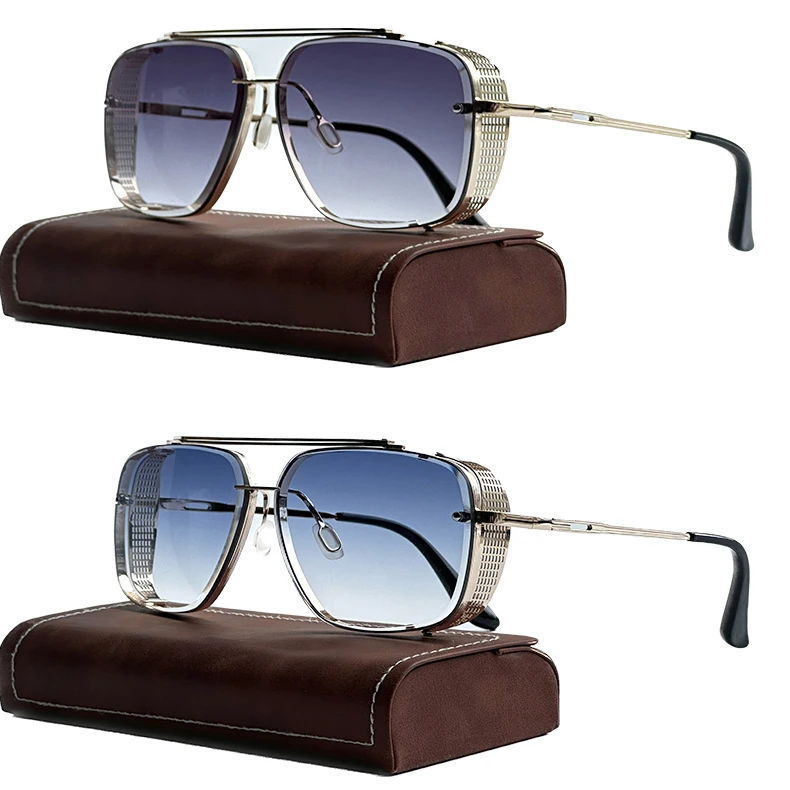 Punk Sonnenbrille Für Männer Übergroße Steampunk Sonnenbrille Frauen Trendy Platz Mode Gläser Gafas De Sol Hombre Zonnebril Heren – Detail 2
