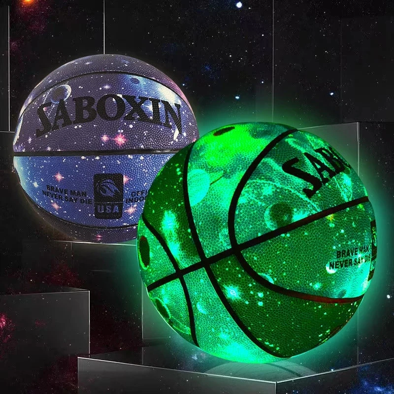 Night Light Basketball Glow In The Dark Fluorescent Street Ball Birthday Gift Hygroscopic Luminous Basketball