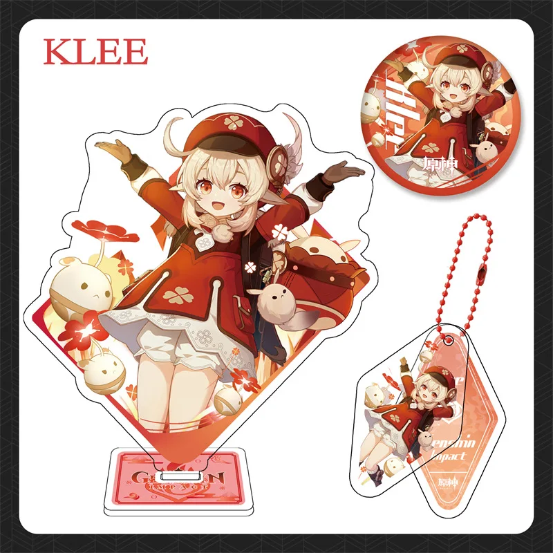 Genshin Impact Nahida Klee Nilou Beelzebul Ganyu Lucky Mystery Gift Subscription Box Include Acrylic Stand Model Brooch Keychain