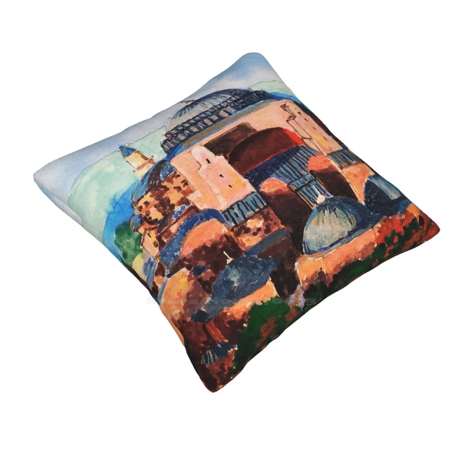 Hagia Sophia Gouache Painting-Bedroom Office Hug Pillowcase Hagia Sophia Istanbul Mosque Gouache Byzantine Historic Buildings