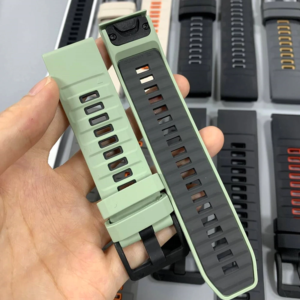 22/26mm Silicone Watchband Fenix 8 Pro Sport Strap For Garmin Tactix 7/Quatix8 Forerunner 970 965 Instinct 2X Quick Fit Bracelet
