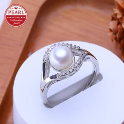FENASY Natural Freshwater Pearl Rings For Women New Fashion Gift Party 925 Sterling Silver Adjustable Ring Wholesale