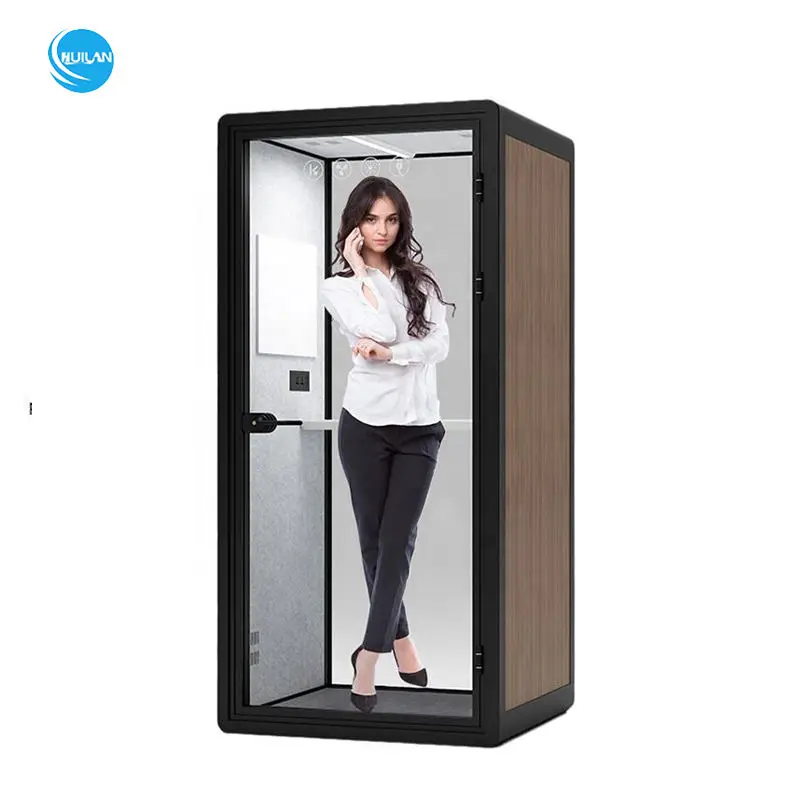 Oem Soundproof Booth Acoustic Office Silent Indoor Modular Aluminum Work Booth Gym Backyard Assemble Modern Private Office Pod