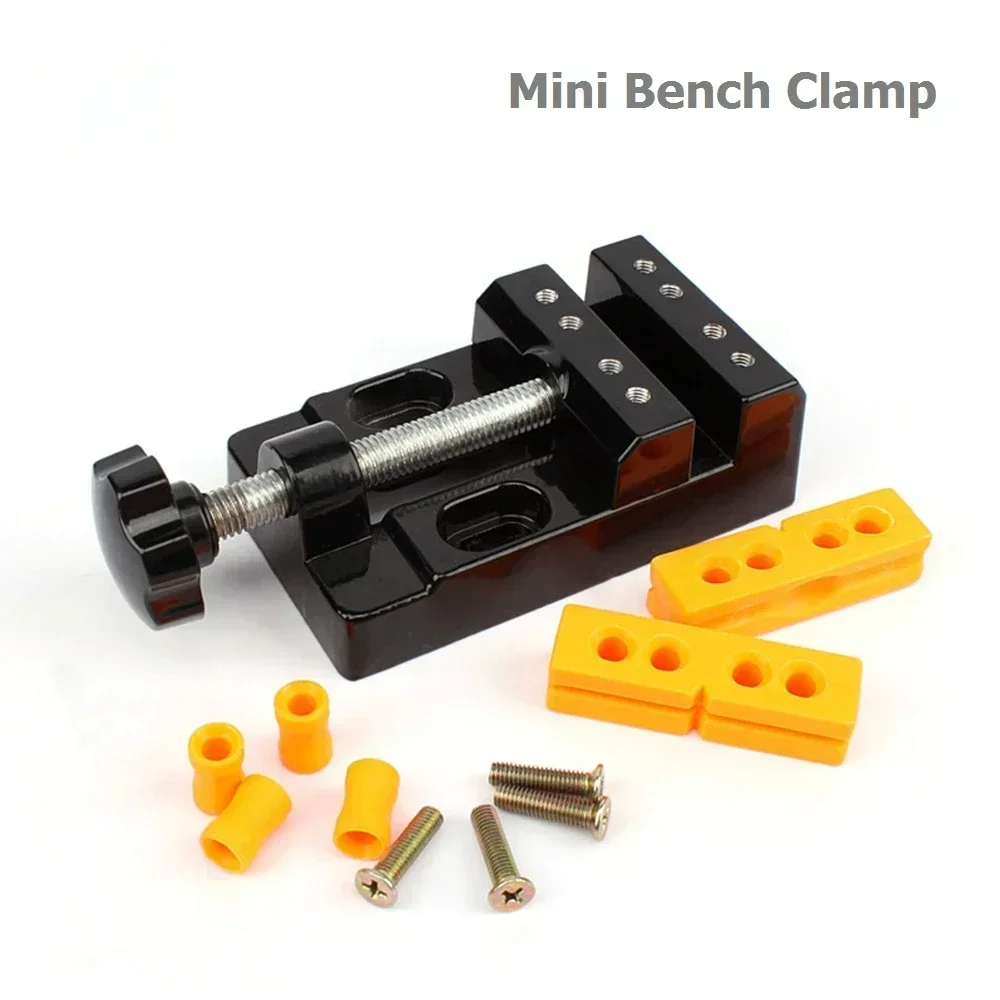 

Mini Bench Clamp Flat Table Vice Press Vice for DIY Jewelry Walnut Nuclear Drilling Carving Watch Repair Tool Adjustable Drill