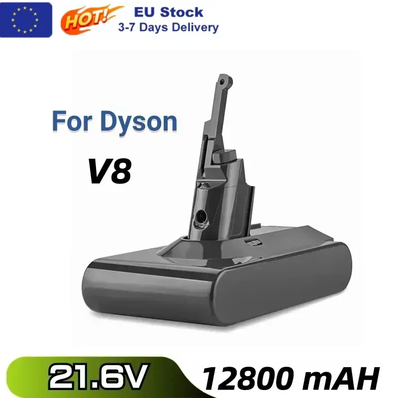 Batterie 21.6V 12800mAh pour aspirateur Dyson V8, batterie rechargeable pour aspirateur Dyson V8 Absolute/Fluffy/Animal Li-ion