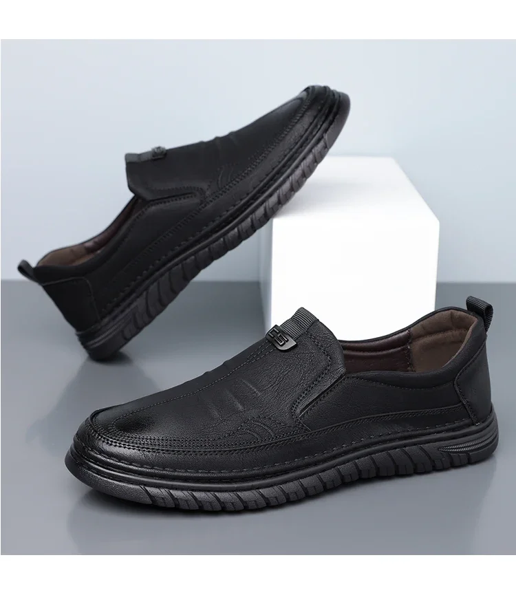 Herren Business-Slipper mit weicher Sohle, bequeme Freizeitschuhe, rutschfest, verschleißfest, Slip-On-Herrenschuhe-HT999 – Detail 10