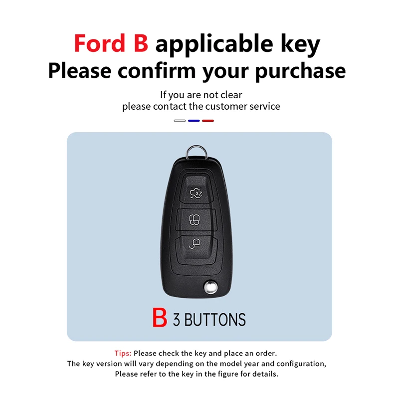 Car Key Case Cover For Ford Ranger C-Max S-Max Focus Galaxy Mondeo Transit Tourneo Custom Auto Key Holder car accessories