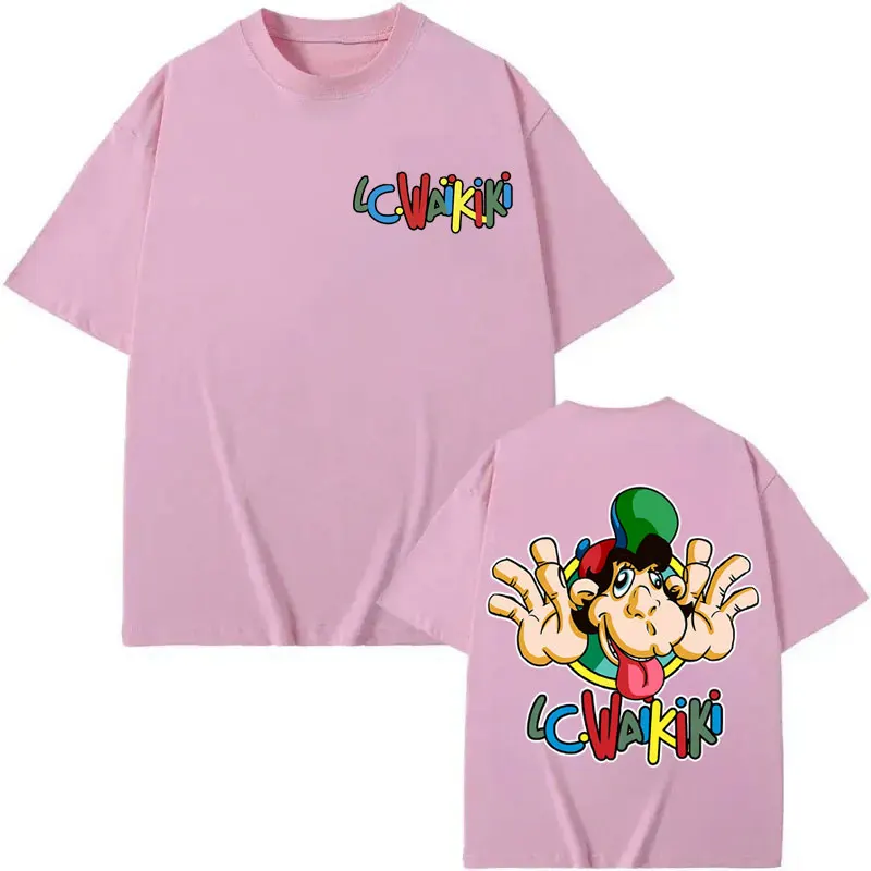 Limited Lc Waikiki Monkey Graphic T Shirts Men Women Clothing Y2k Fashion T-shirt Harajuku Cartoon Oversized T-shirts Streetwear