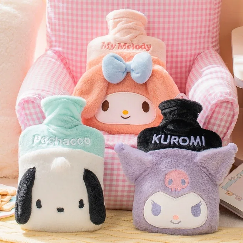 

500/1000ml hello Kitty My Melody Hot Water Bottle Sanrio Kulomi Plush Hand Warmer Winter Cute Anime Kawaii Warm Artifact Gift