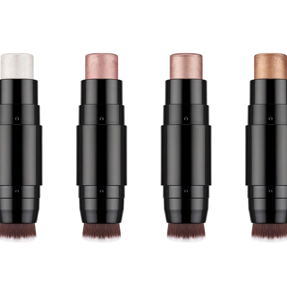 Custom Logo 4colors Highlight Stick Double-ended 3D Brighten Wholesale Private Label Matte Natural Waterproof Vegan Makeup