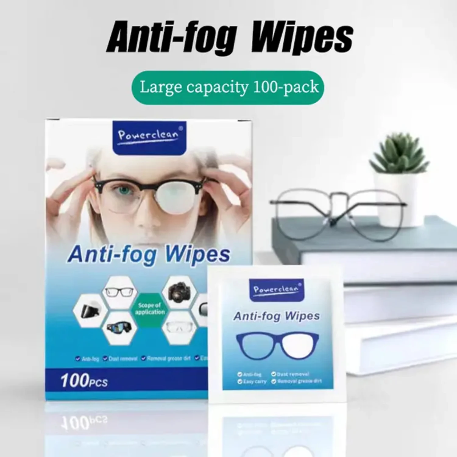 

Eyeglasses Cleaning Cloths Wipes - 2 Boxes Eyeglasses Cleaning Wipes