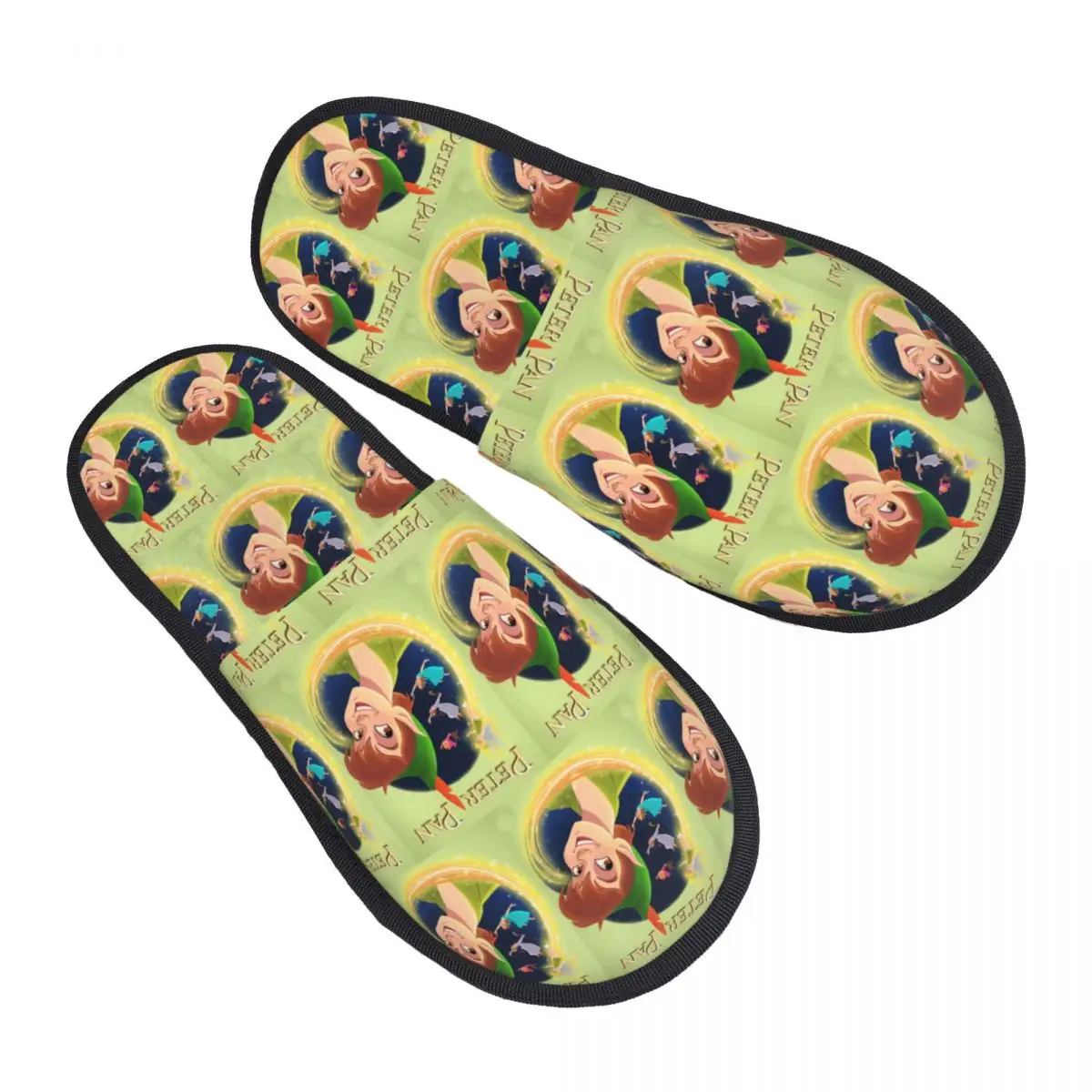 

Custom Peter Pan Memory Foam Slippers Women Comfy Warm Fantasy Anime House Slippers