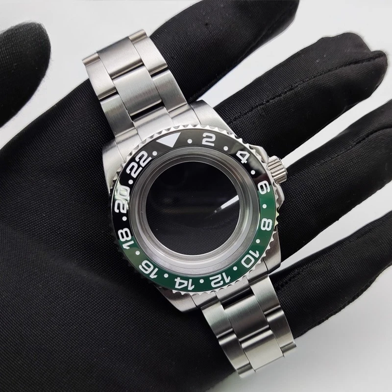 Accesorios de reloj mecánico para movimiento NH35, parte trasera NH36, correa de acero transparente, accesorios de reloj para hombre, esfera sustituto de 28,5mm