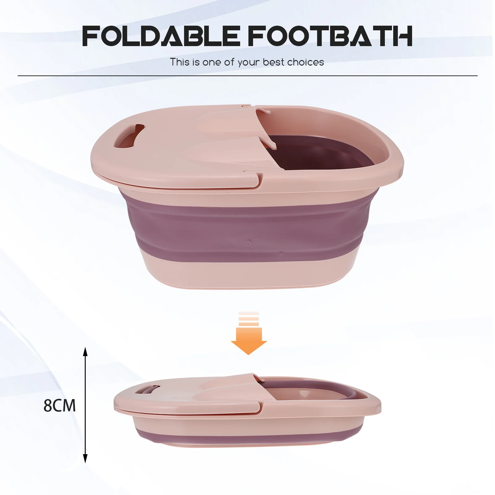 1 قطعة حوض نقع القدم المحمولة تصميم قابل للطي مناسبة للتخييم في الهواء الطلق السفر دعم فعال حوض القدم #2