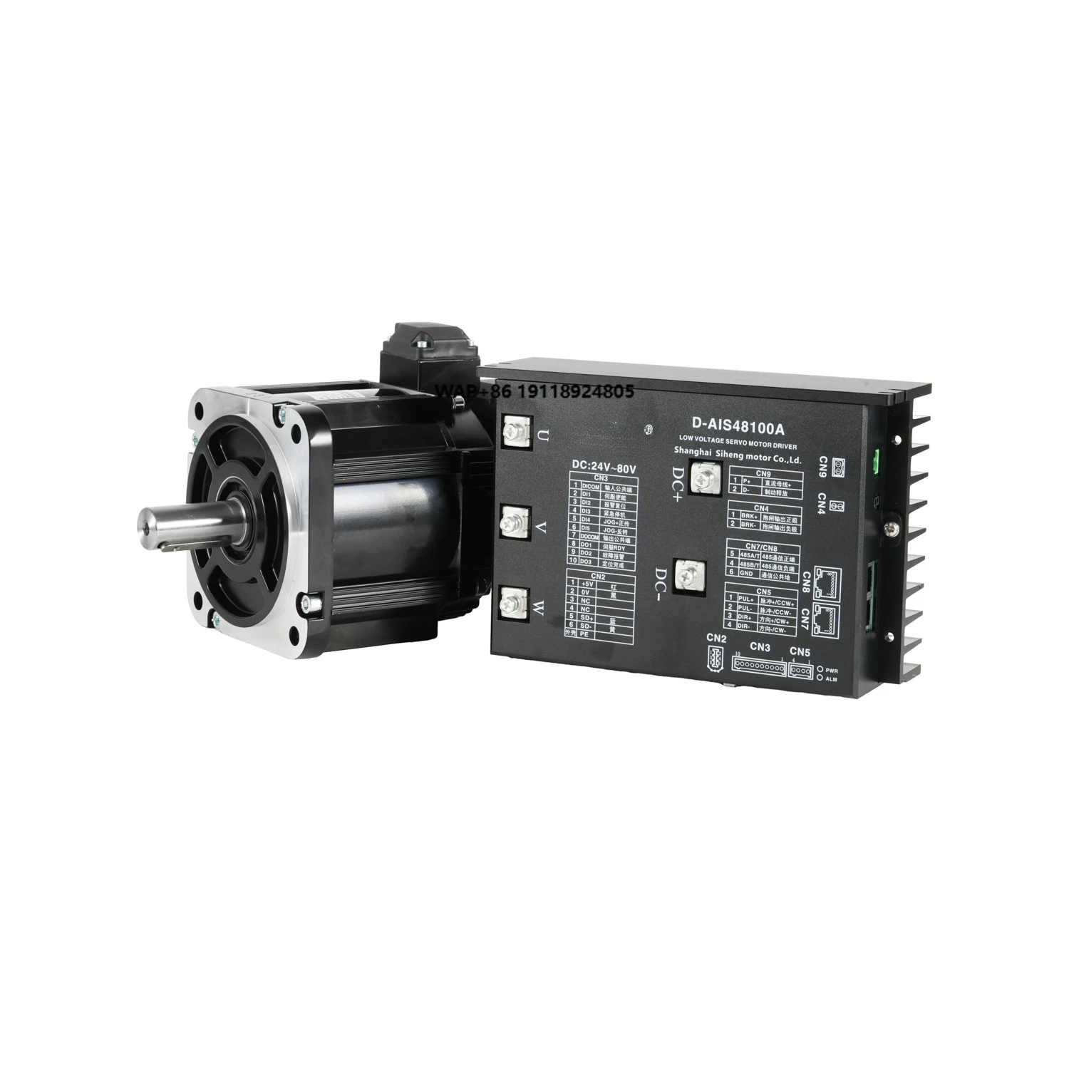 130mm 5Pole Brushless DC Servo Motor 1.3KW 8.4NM 48VDC BLDC Motor Driver 1500rpm for Shuttle Runner Car Handling