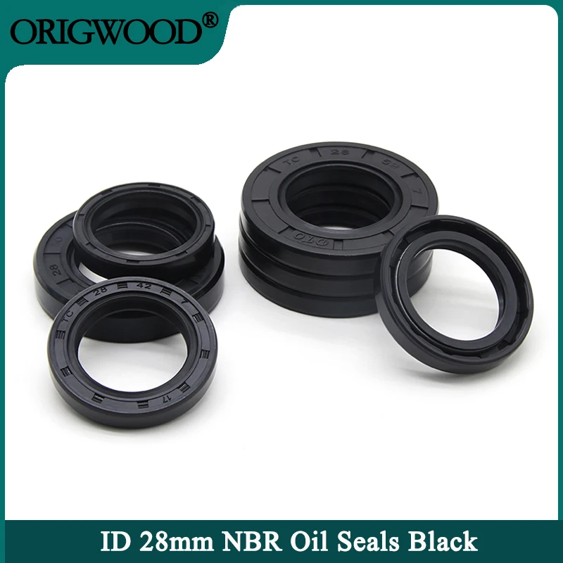 

NBR Oil Seal ID 28mm TC-28*35/38/40/42/45/47/48/50/52/55/56/62*4/5/7/8/10/12mm Nitrile Rubber Shaft Double Lip Oil Seals Gasket