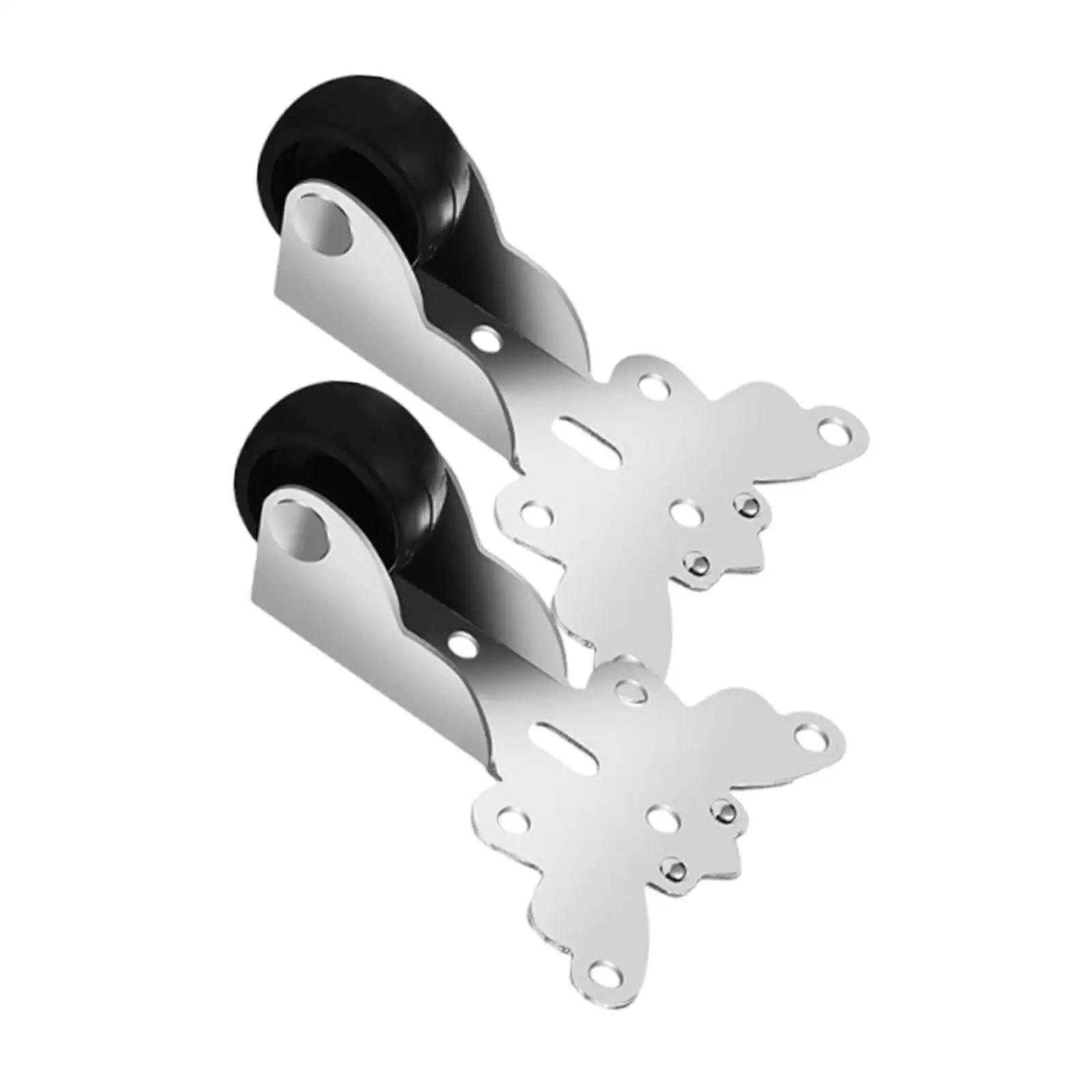 2x ล้อเลื่อนทิศทางฮาร์ดแวร์แบริ่งโหลดที่แข็งแกร่งเลื่อนประตู Rail Pulley สนับสนุน Roller เงียบกลไกการเลื่อน