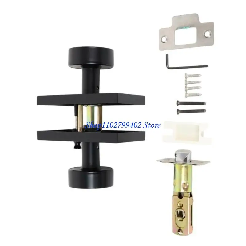 547F Matte Black Alloy Door Lockset entrada rápida da instalação fechaduras da porta