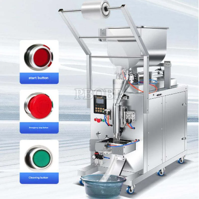 

PBOBP Chilli Sauce Honey Toothpaste Vertical Weighing Filling Sealing Automatic Paste Pouch Packaging Machine
