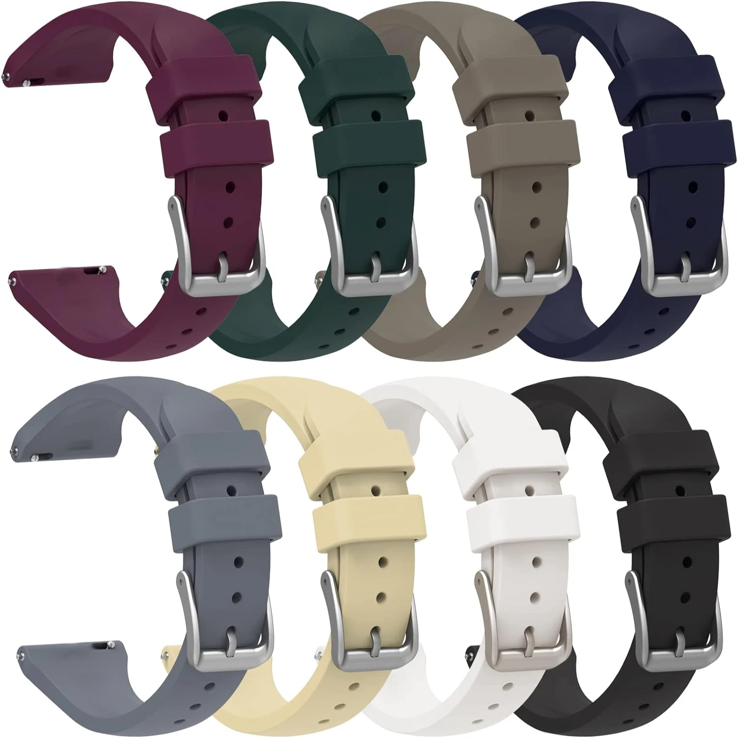 

Elevate your style with the stylish and durable zy Comfort 8-Pack of Silicone Bands for Cubitt CT4/CT2 GPS Smart Watch. These wa