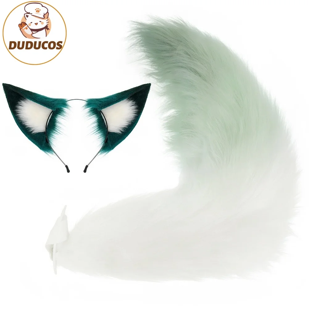 In Stock Yukong Cosplay Ear Tail Fox Girl Furry Fuzzy Hairy Costume Honkai Star Rail Yu Kong Sexy Set Halloween Юйкун