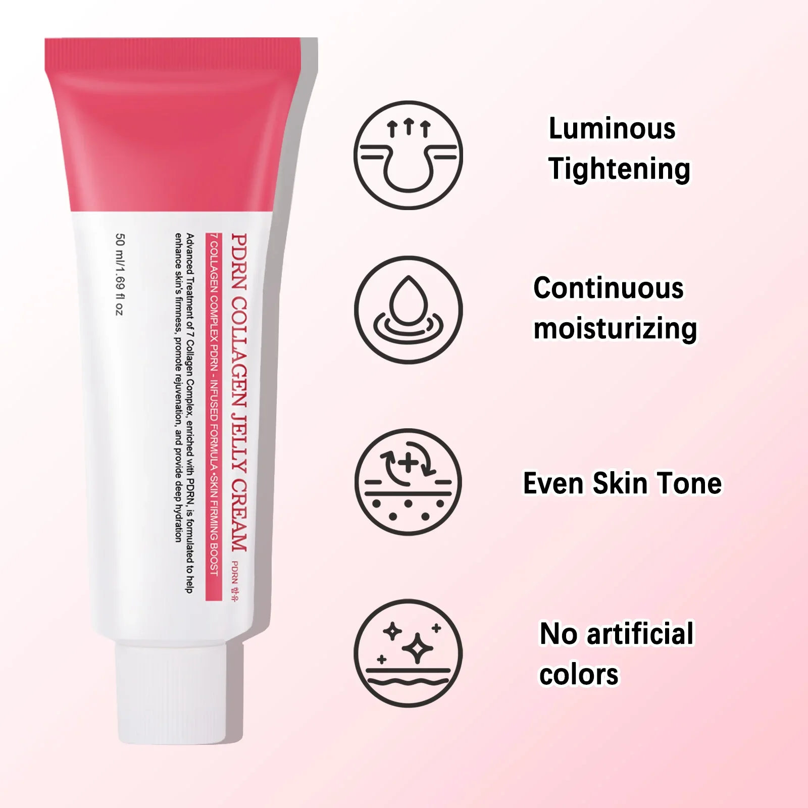 كريم جيلي الكولاجين PDRN للوجه لمرونة الترطيب 7 مجمع الكولاجين تجديد ترطيب إصلاح الجلد تجديد