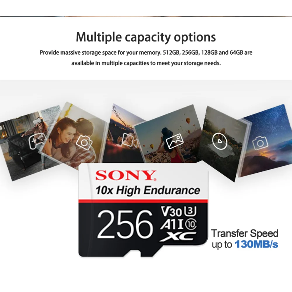 SONY Class10 Memory Card High Speed Mini SD Card  64GB 128GB 256GB 512GB 1TB 2TB TF Flash Card