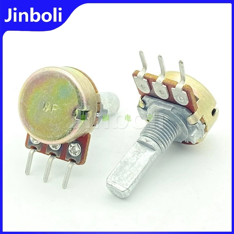 2PCS 16 Type B500K 3Pins Single Amplifier Audio Speaker High And Low Volume Potentiometer D Shaft Length 20mm