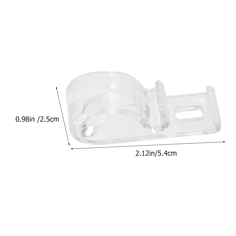 10-Pack Transparent Curtain Trim Clips – 2.5 Inch Plastic Holders For Venetian & Vertical Blinds, Discreet Design For Home Window Treatments