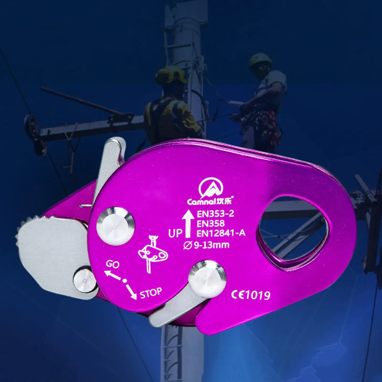 22KN tırmanma Arborist halat kapmak açık keşfetmek ayarlayıcı koruma dişli 9-13mm halat Rappelling Belay kordon