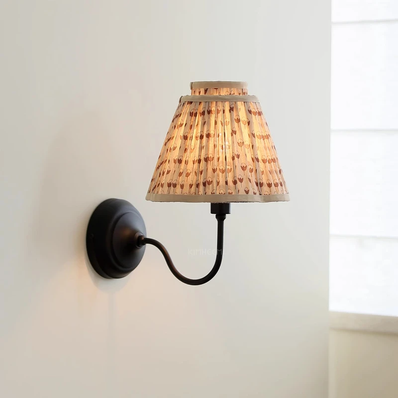 Designer Wall Lamps Bedroom Bedsides Medieval Creative Rose Print Homestay Art Decor Atmosphere Sconces Illumination Luminiares