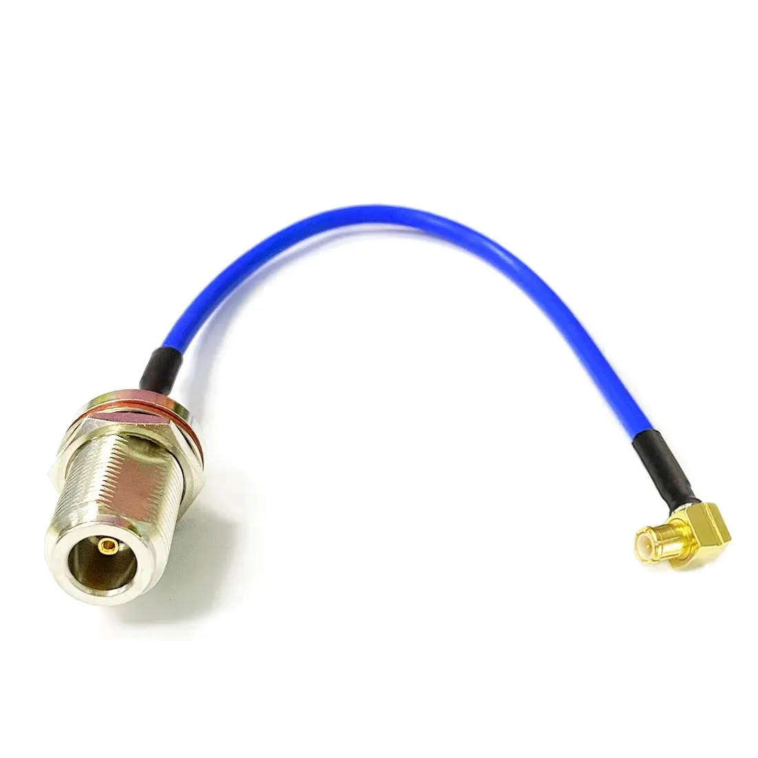1PC N Typ Weibliche schutzwand SMA N MCX Männlich Weiblich Zopf Kabel RG402 Blau Jack 20cm Niedrigen verlust Für WIFI Drahtlose NEUES Freies Schiff – Detail 4