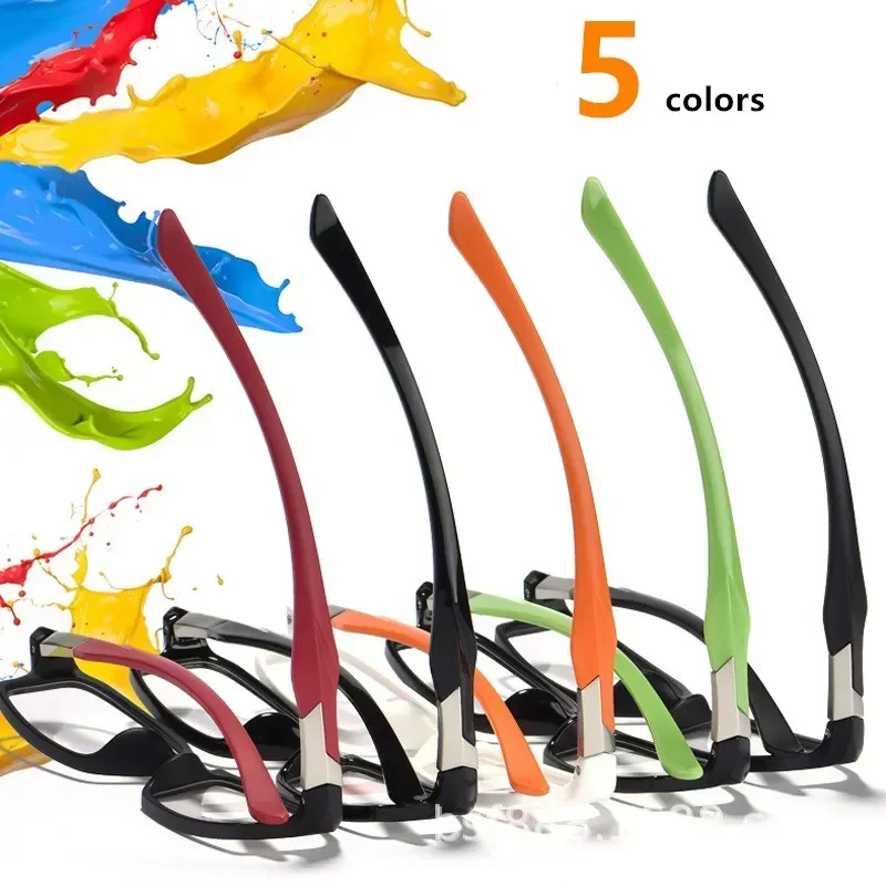 

Сверхлегкая квадратная оптическая оправа для очков TR90 в стиле ретро — силиконовая безвинтовая линза, совместимая с линзами для близорукости и дальнозоркости