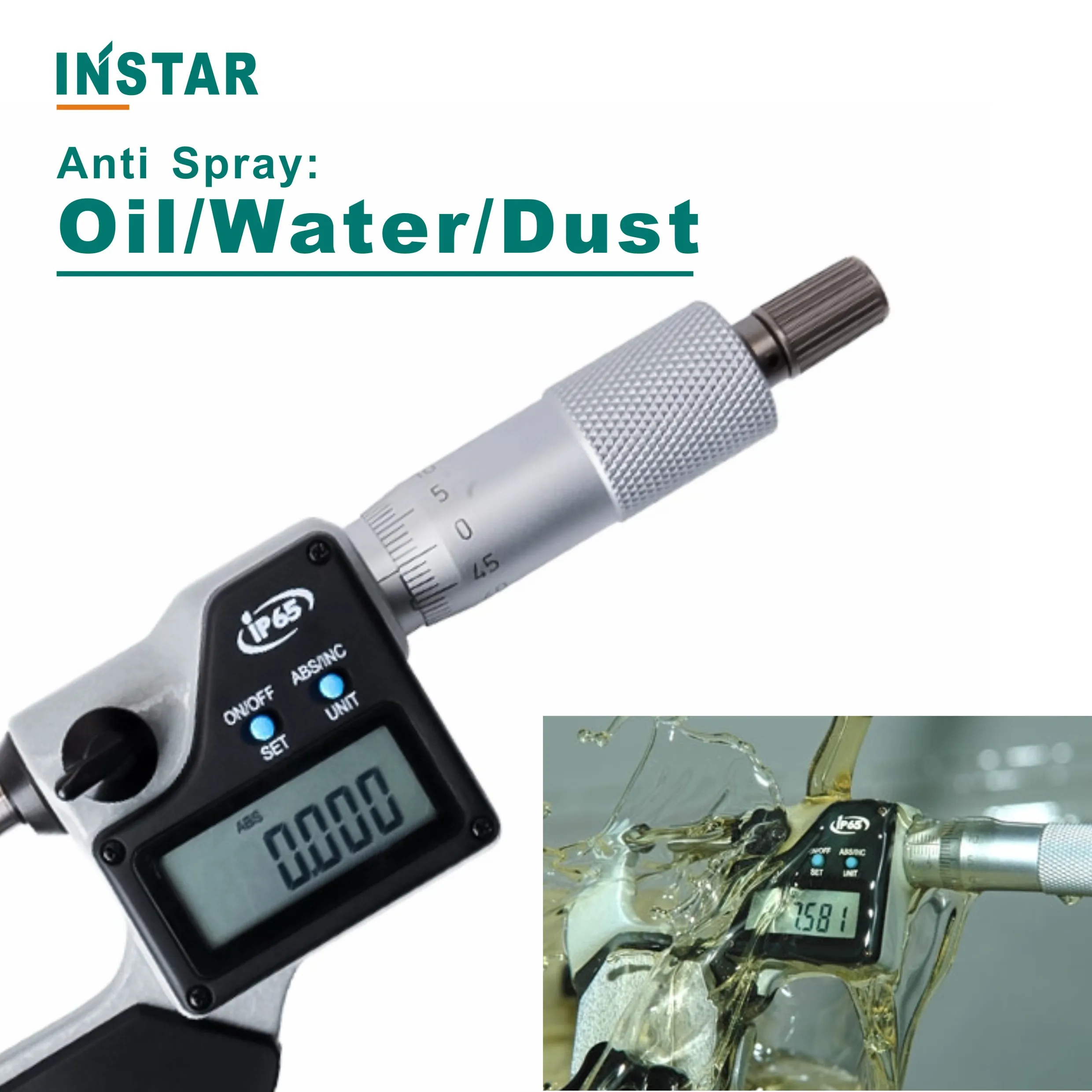 Digital Micrometer IP65 Oil Proof 0-25mm 0.001mm High Accuracy DIN Standard Industrial Quality 25-50mm 50-75mm 75-100mm