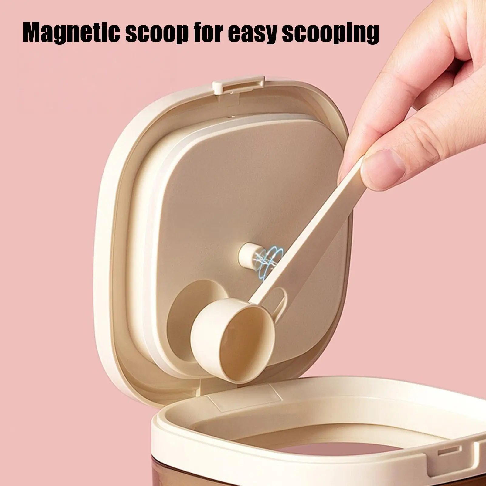 

Baby formula Dispenser Magnetic Dustproof Storage Holder With Scoop Baby formula Storage Container for Travel for Snacks Candy