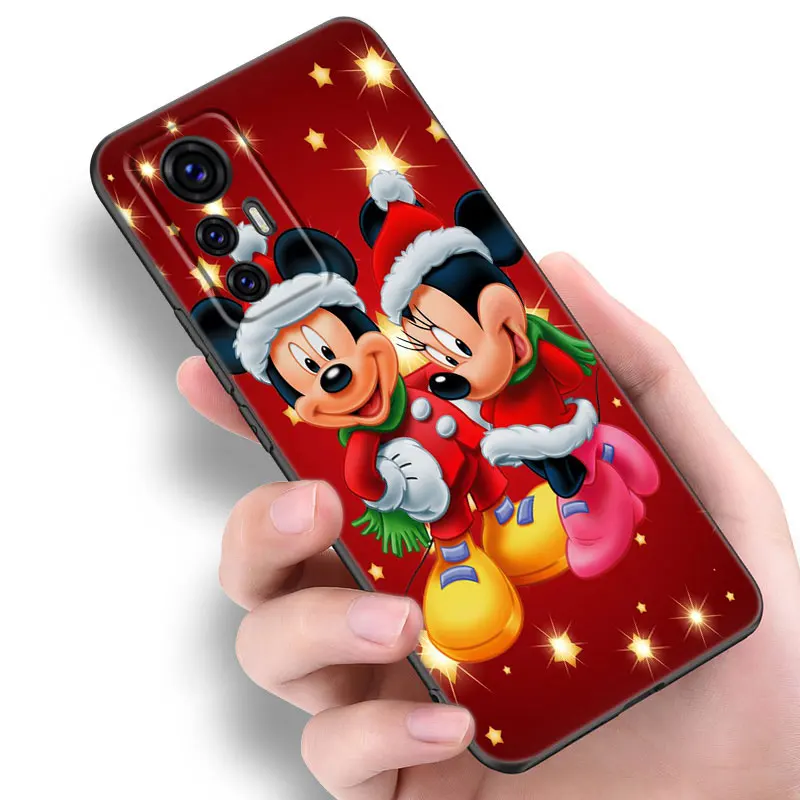 Mickey\'s Snowy Christmas Phone Case For Xiaomi Mi 9 SE 8 10 10T 11 12 13 Lite 9T 11T 12S 12T 13T Pro 5G 11i 12X Black Cover