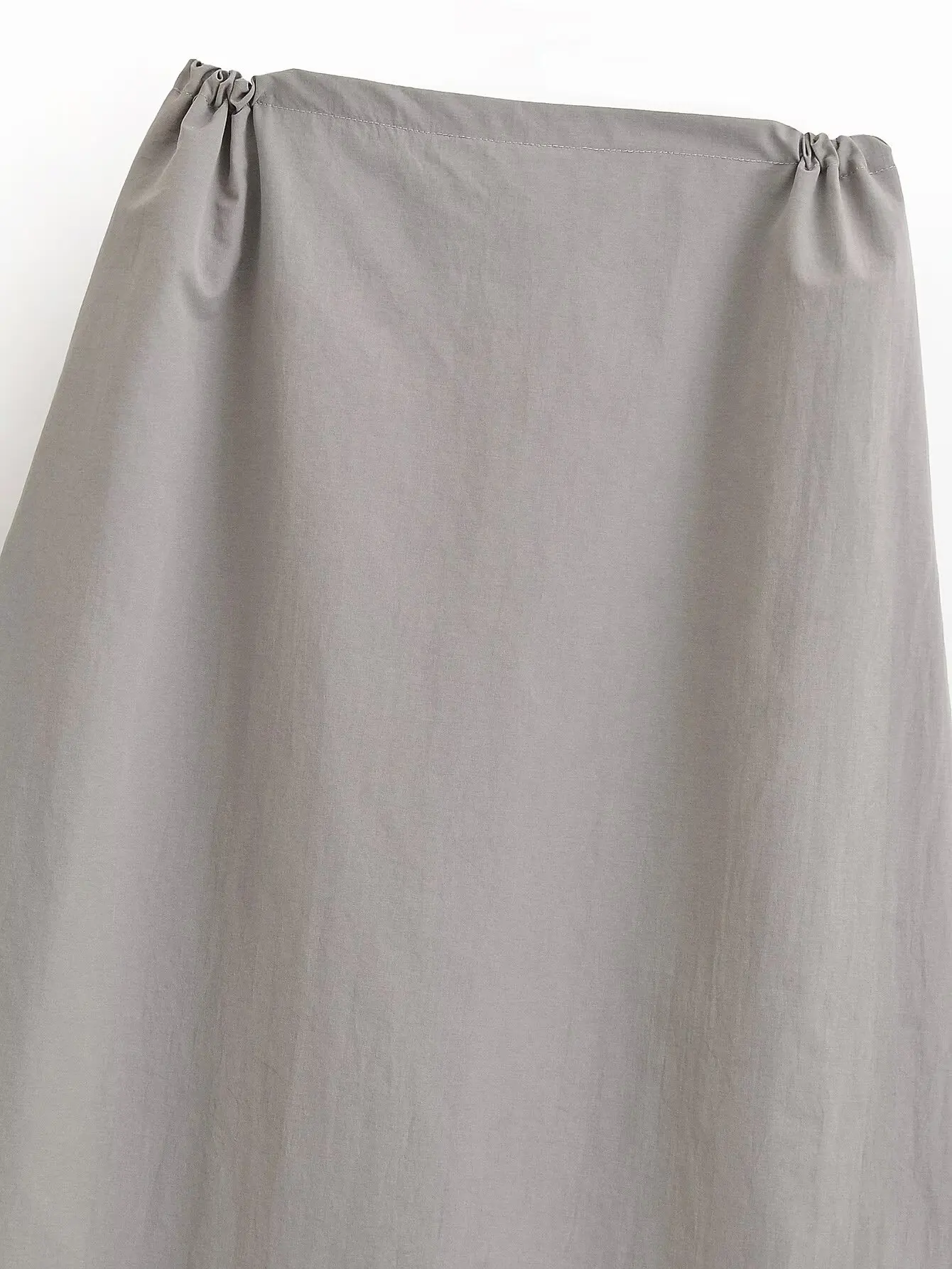 AOMO 2026 Women Gray Patchwork Skirt Strethy Waist Female Skirts QN151