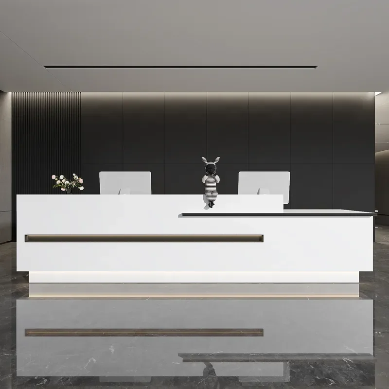 for Simple Modern Light Luxury No Embroidery Checkout Counter Beauty Salon Bar Clothing Store Small Reception Desk Company