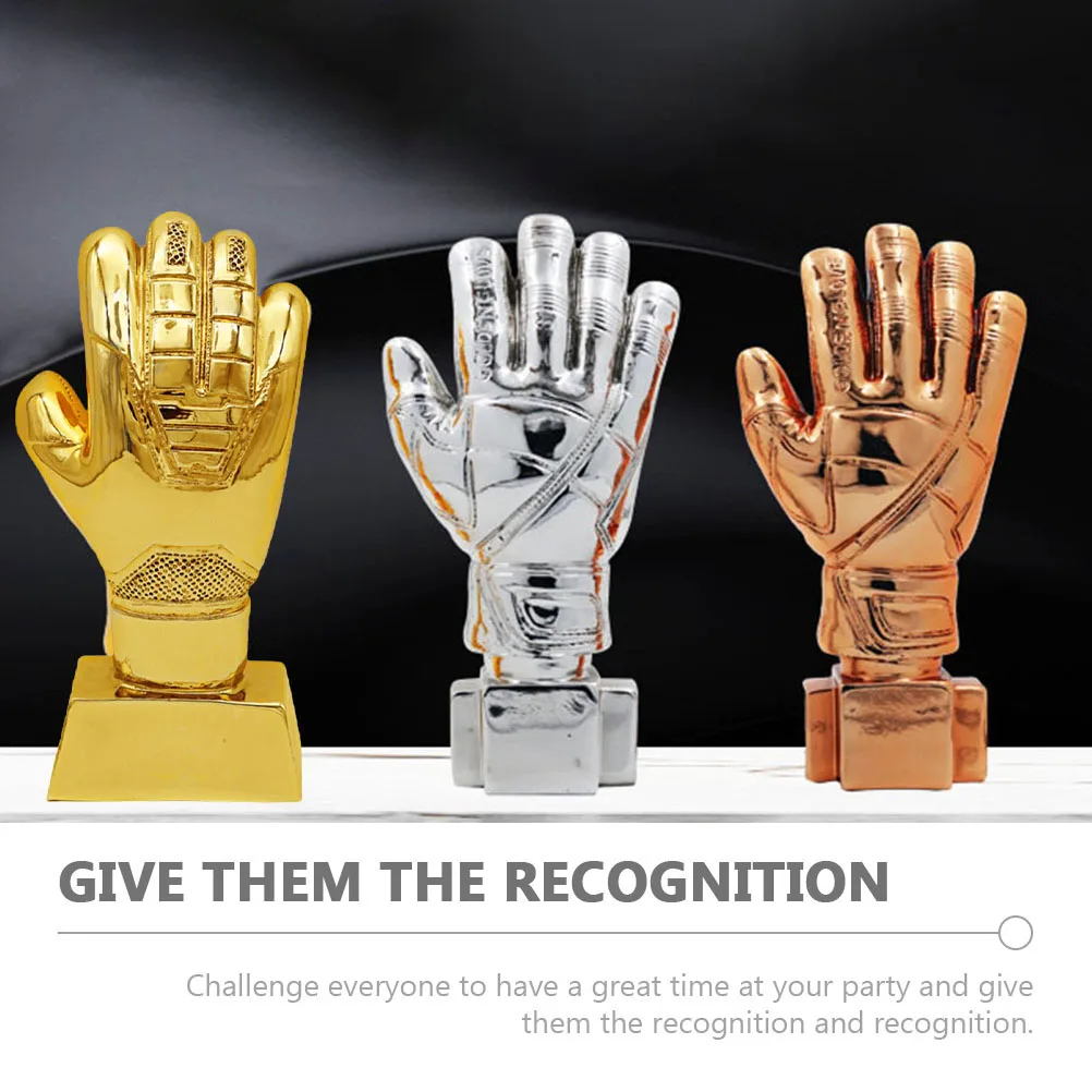 

Goalkeeper Gloves Soccer Trophy Cup Kids Party Favor Exquisite Award Decor Glove Wear Resistant Material Smooth Color