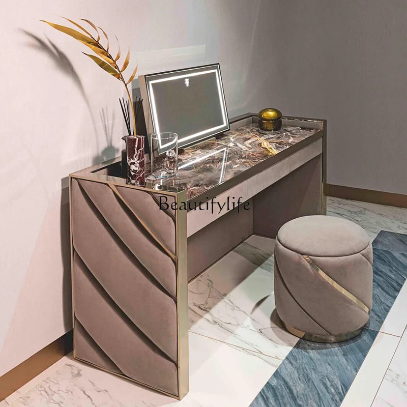 

Italian dresser module designer villa marble desk high-end furniture customization