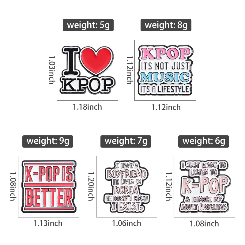 I Love Kpop Music Enamel Pins Custom Kpop Music Is A Lifestyle Brooches Backpack Lapel Badge Jewelry Gifts For Fans Friends