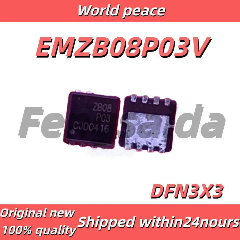 (1-10 pieces) 100% brand new EMZB08P03V SMD DFN3X3-8 Marking ZB08P03 Single P-Channel 30V 25A MOSFET