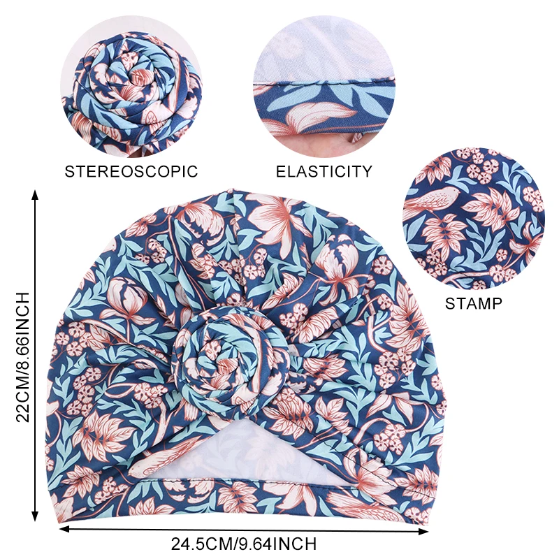 Bohemian Phoenix Snail Plate Flower Headscarf Hat Ethnic Wrap Headscarf Outdoor Hair Protection Hat