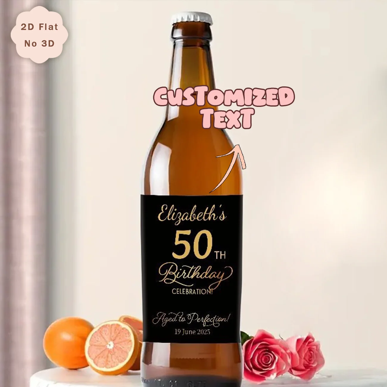 Wine Beer Name - Наклейки для бутылок на заказ, персонализированные