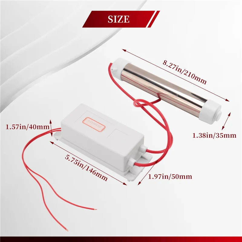 AEA9-3G генератор озона 220 В очиститель воздуха озоновый стерилизатор из нержавеющей стали кварцевая трубка озонатор воздуха машина для воды